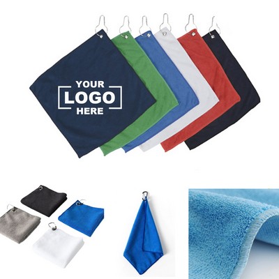 12" x 12" Microfiber Golf Towel W/Hook