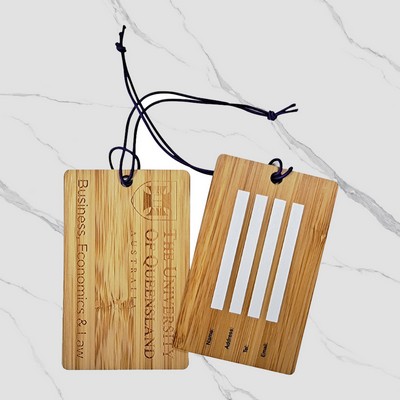 Bamboo Wood Luggage Tag