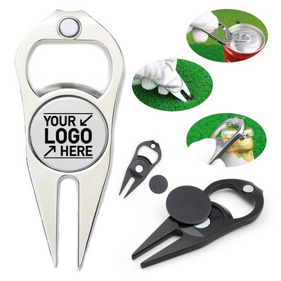 Portable Golf Turf Tool With Ball Marker And Opener