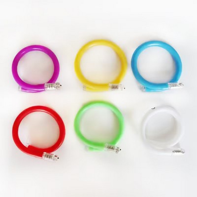 11" Coil Tube Bracelets w/Flashing LED Lights