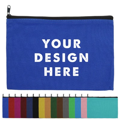 12oz Canvas Zipper Pouch