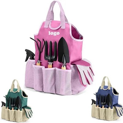 9 in 1 Gardening Tool Kit with Tote Bag
