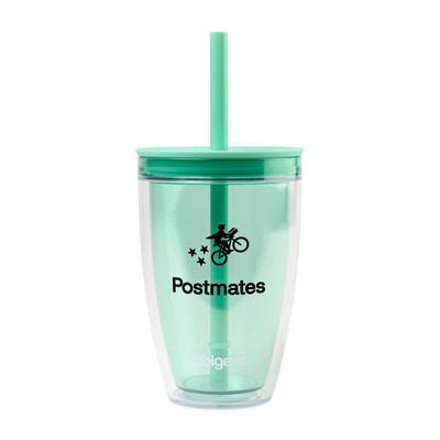 Cool Gear® Oasis Straw Bottle - 14 Oz. - Seaglass