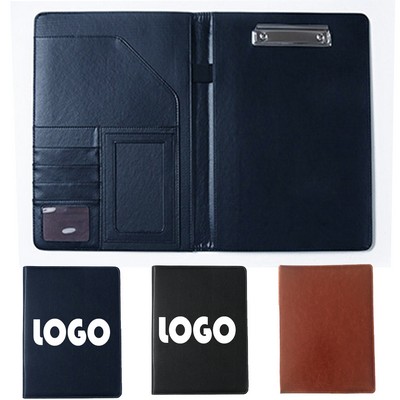 PU leather Rectangle Business Document Folder & Clipboard