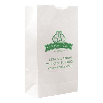 One Color 1-Sided SOS White Paper Bags