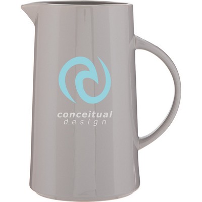 67 oz Wasser Ceramic Pitcher (Light Gray)