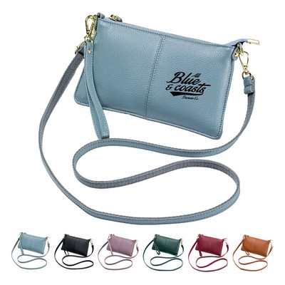 Leather Wristlet Tote Bag