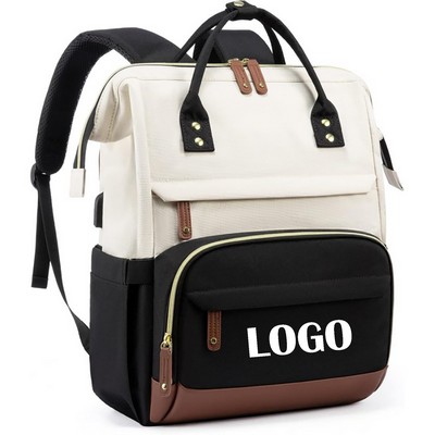 Large Business Backpack Purse with USB Port