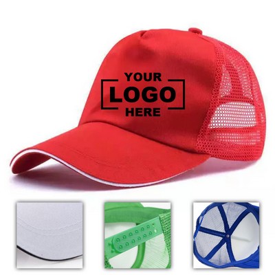 Foam Trucker Hat With Mesh Back And Adjustable Snap Closure