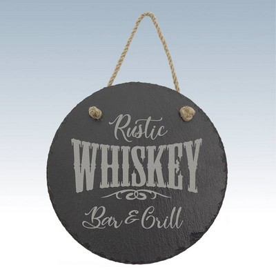 Large Hanging Round Slate