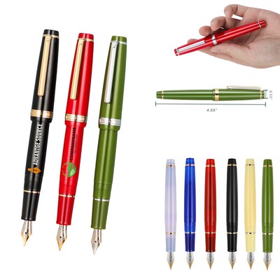 Mini Fountain Pen with Resin Barrel and Iridium Nib