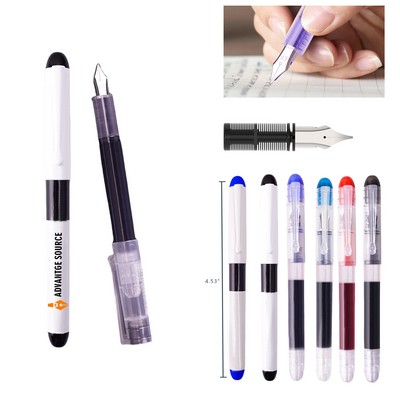 High Capacity Fountain Pen with Durable Steel Nib
