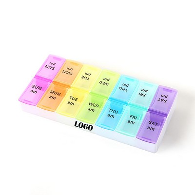 Weekly 14 Compartments Pill Box