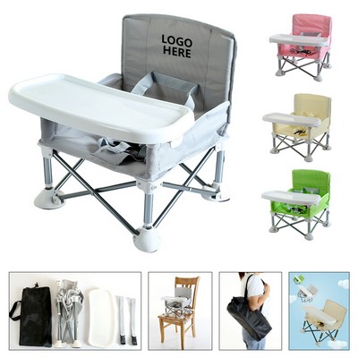 Foldable Travel High Chair for Infants with Meal Tray