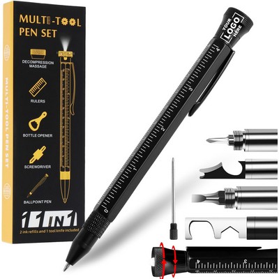 Versatile Pro Pen with Integrated Multi-Tool Functionality