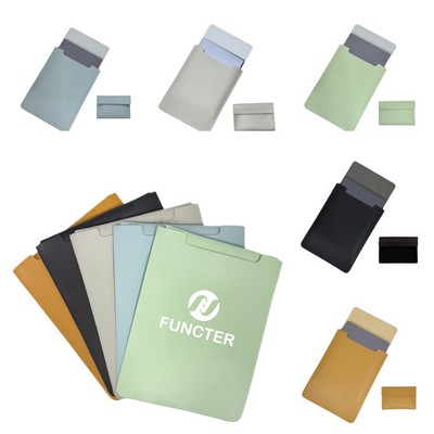 13/14" PU Laptop Bag Laptop Sleeve Electonics Organizer Bag W/ Power Pack