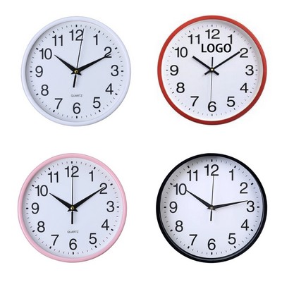 Stylish 12-Inch Round Wall Clock