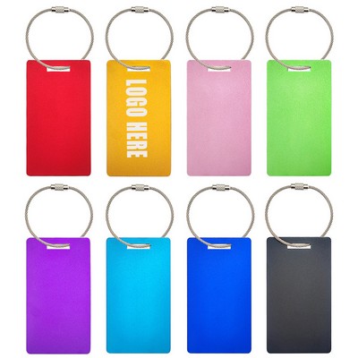Personalized Metal Luggage Keychain with Flexible Lock