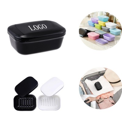 Leakproof Soap Dish With Lid Draining Layer