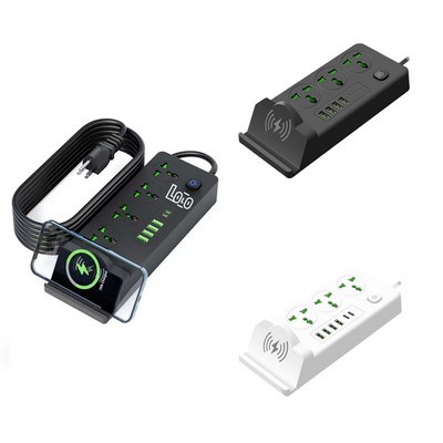 Power Strip with Cordless Charging