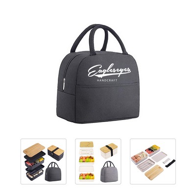 Eco-Friendly Bamboo Insulated Bento Box
