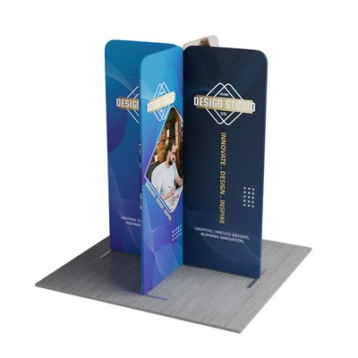 6.5' Magnetic Modular Fabric Display Cross Island Shape (Single Sided)