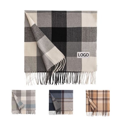 Fall Winter Plaid Scarf
