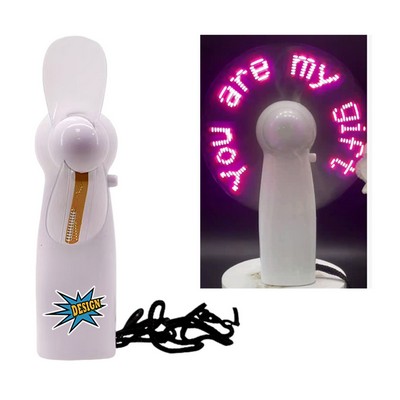 Compact ABS Fan With LED Light Effects