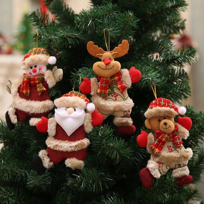 Christmas Tree Mini Dancing Figurine Ornament 4pcs set
