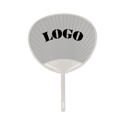 Customizable PP Plastic Handheld Folding Fan with Full-Color Logo Print-Portable Multi-Use Event