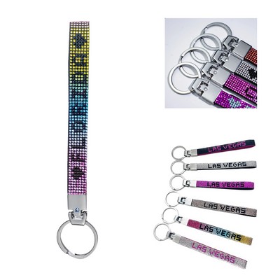Rhinestone Keychains Silver