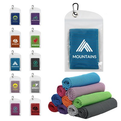 Breathable Cooling Towel With PVC Zip Pocket