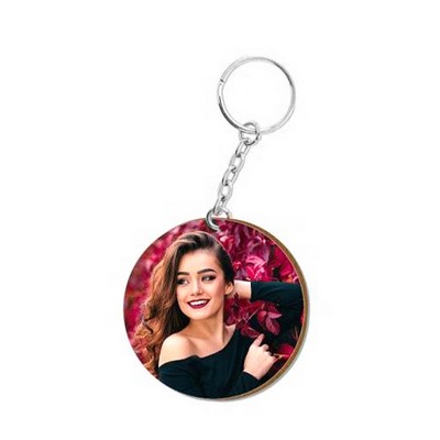 Rounded Acrylic Keychain with Full Color Custom Print
