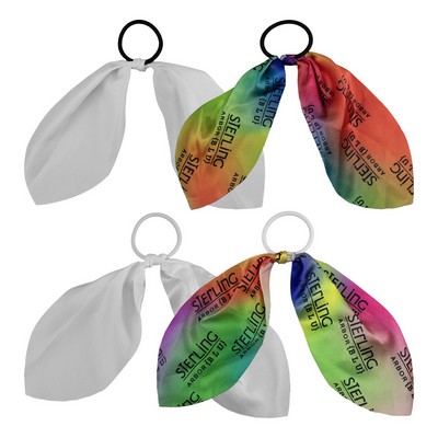 Shiny Full Color Bow Hair Tie