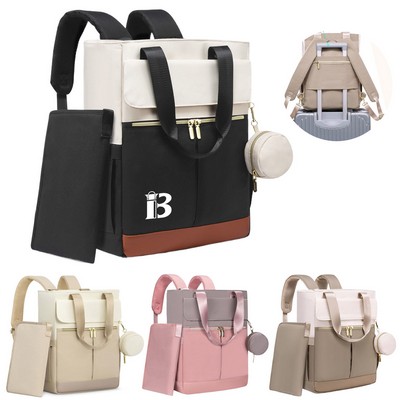 Polyester Diaper Backpack w/ Insulated Pockets Changing Pad