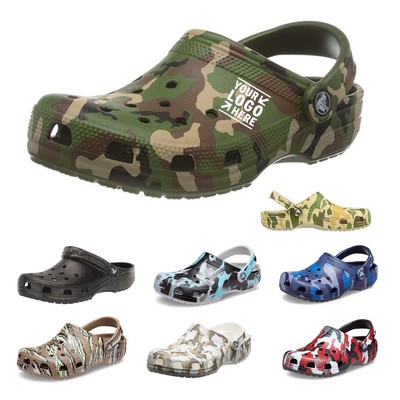 Adult Unisex Classic Printed Camo Clog Comfortable Shoes