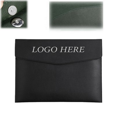 A4 PU Leather Document Storage Bag