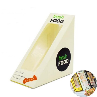 Disposable Paper Sandwich Triangle Box with Window