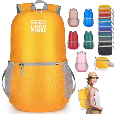 Women Men 20L Ultra Lightweight Hiking Packable Small Backpack Water Resistant Daypack