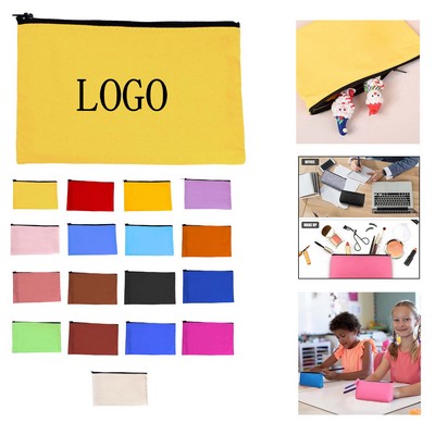 Canvas Zipper Pen Case