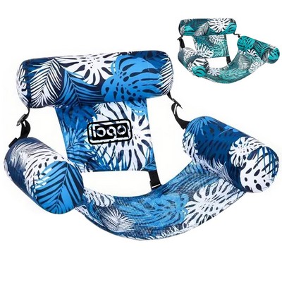 Inflatable Heavy Duty Sunbathing Floating Pool Lounge Chair