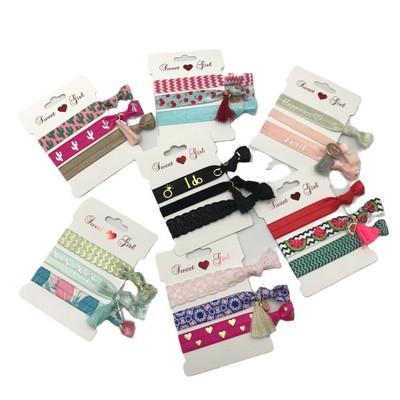 3-Piece Hair Tie Set with Card