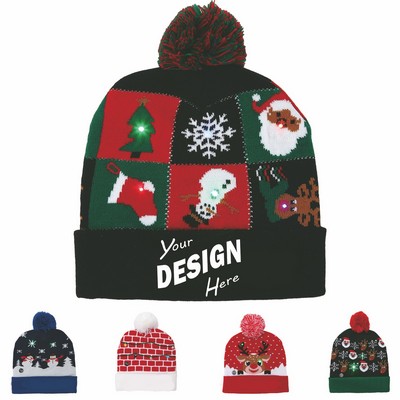 LED Christmas Knitted Hat