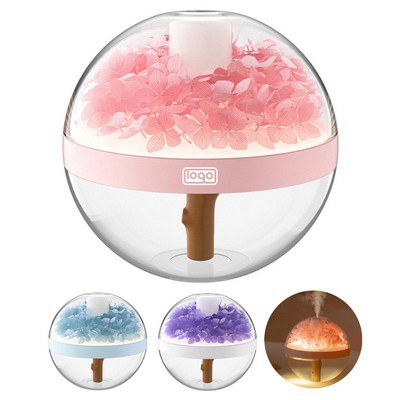 Rechargeable Preserved Flower Humidifier w/ Night Light