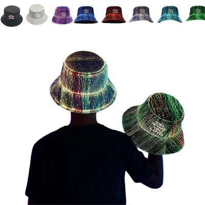 Unisex Fiber-Optic RGB LED Bucket Hat