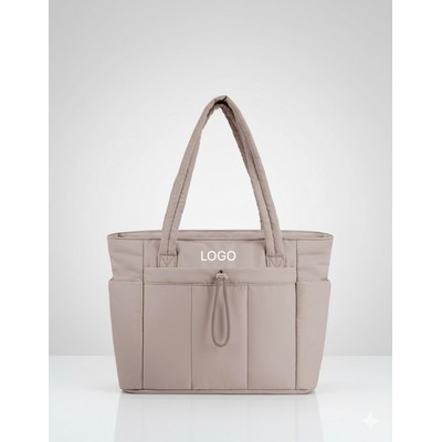 Quilted Travel Duffel Bag Large Capacity Fashion Sports Gym Bag with Toiletry Pouch