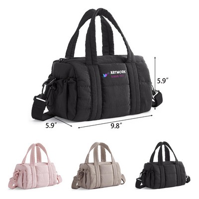 Quilted Puffer Bag with Removable Strap