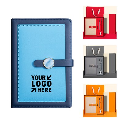 4Pcs Gift Set: Notebook, Pen, Pen Refill and Flash Drive