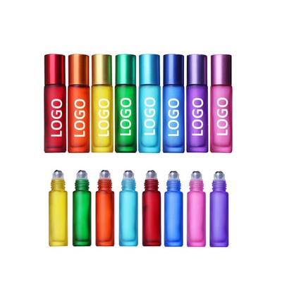 10mL Colorful Frosted Glass Roller Ball Bottle