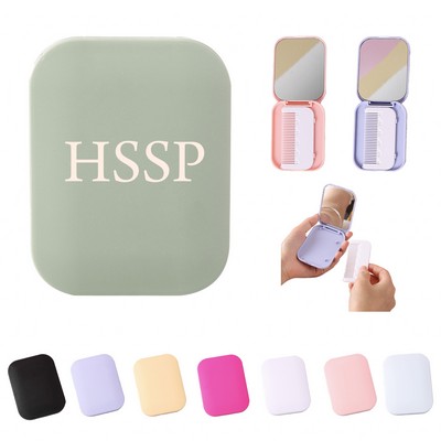 Flip Lid Mirror and Comb Set